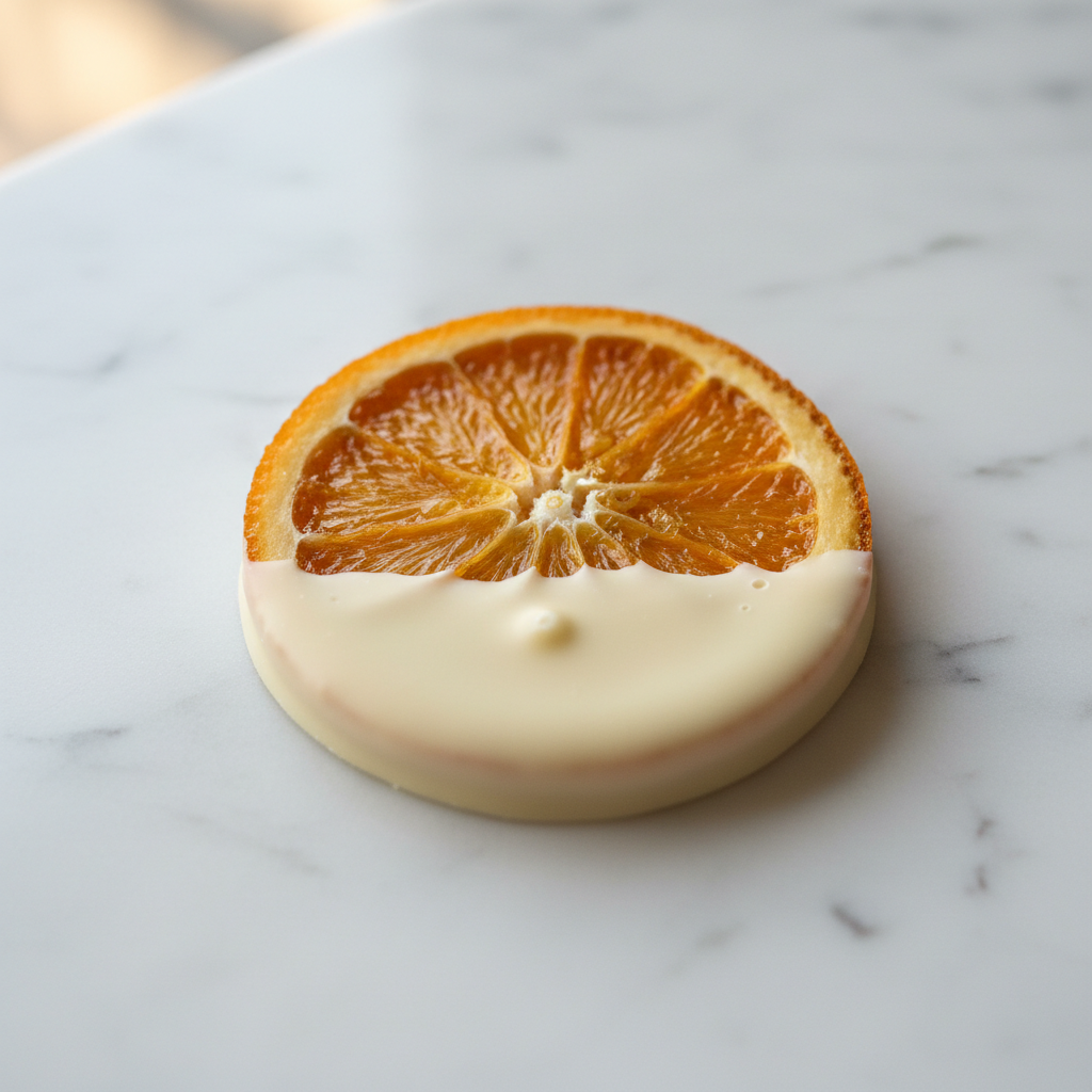 Naranjas confitadas con chocolate blanco, la combinación perfecta entre dulzura y acidez